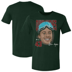 Quinn Hughes US Men's Hockey 500 Level Goggles T-Shirt - Forest Green - NHL