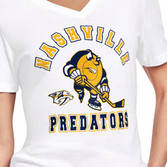 Nashville Predators Starter Women's Tough Puck T-Shirt - White - NHL