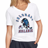 Colorado Avalanche Starter Women's Tough Puck T-Shirt - White - NHL