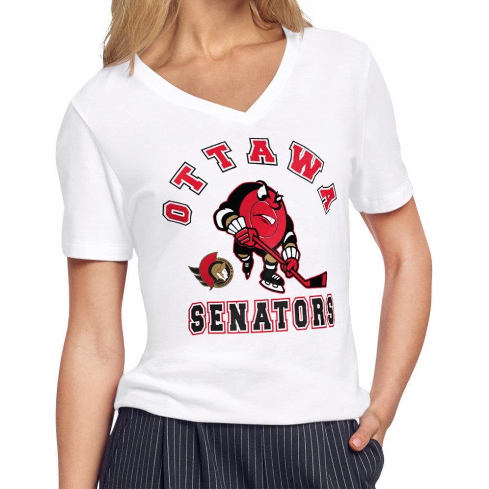 Ottawa Senators Starter Women's Tough Puck T-Shirt - White - NHL