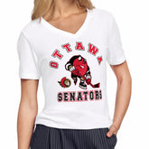 Ottawa Senators Starter Women's Tough Puck T-Shirt - White - NHL