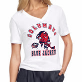 Columbus Blue Jackets Starter Women's Tough Puck T-Shirt - White - NHL