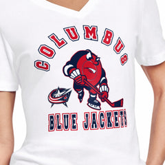 Columbus Blue Jackets Starter Women's Tough Puck T-Shirt - White - NHL