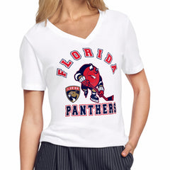 Florida Panthers Starter Women's Tough Puck T-Shirt - White - NHL