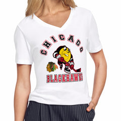 Chicago Blackhawks Starter Women's Tough Puck T-Shirt - White - NHL