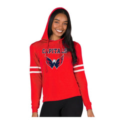 Washington Capitals Concepts Sport Women's Marathon Long-Sleeve Hooded T-Shirt - Red - NHL