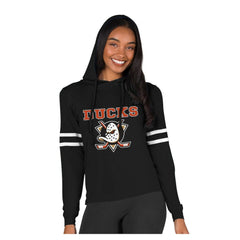 Anaheim Ducks Concepts Sport Women's Marathon Long-Sleeve Hooded T-Shirt - Black - NHL