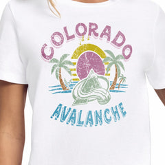 Colorado Avalanche Starter Women's Tonal Beach T-Shirt - White - NHL
