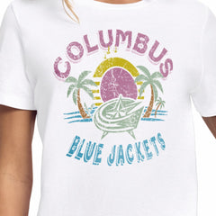 Columbus Blue Jackets Starter Women's Tonal Beach T-Shirt - White - NHL