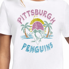 Pittsburgh Penguins Starter Women's Tonal Beach T-Shirt - White - NHL