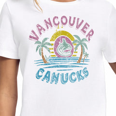 Vancouver Canucks Starter Women's Tonal Beach T-Shirt - White - NHL