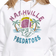 Nashville Predators Starter Women's Tonal Beach Hoodie - White - NHL