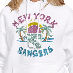 New York Rangers Starter Women's Tonal Beach Hoodie - White - NHL