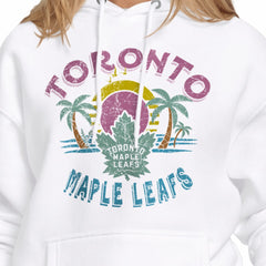 Toronto Maple Leafs Starter Women's Tonal Beach Hoodie - White - NHL