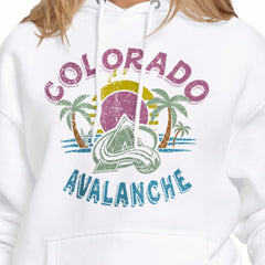 Colorado Avalanche Starter Women's Tonal Beach Hoodie - White - NHL