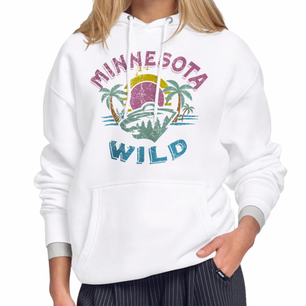 Minnesota Wild Starter Women's Tonal Beach Hoodie - White - NHL