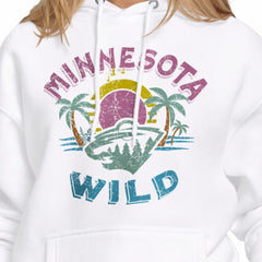 Minnesota Wild Starter Women's Tonal Beach Hoodie - White - NHL