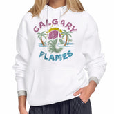 Calgary Flames Starter Women's Tonal Beach Hoodie - White - NHL