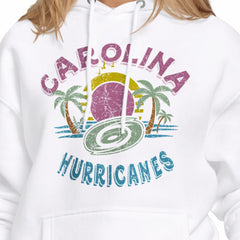 Carolina Hurricanes Starter Women's Tonal Beach Hoodie - White - NHL