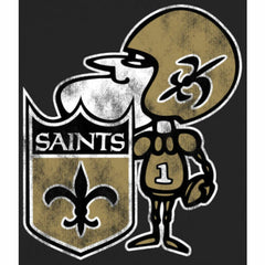 New Orleans Saints Throwback Logo Pullover Hoodie Black | NFL