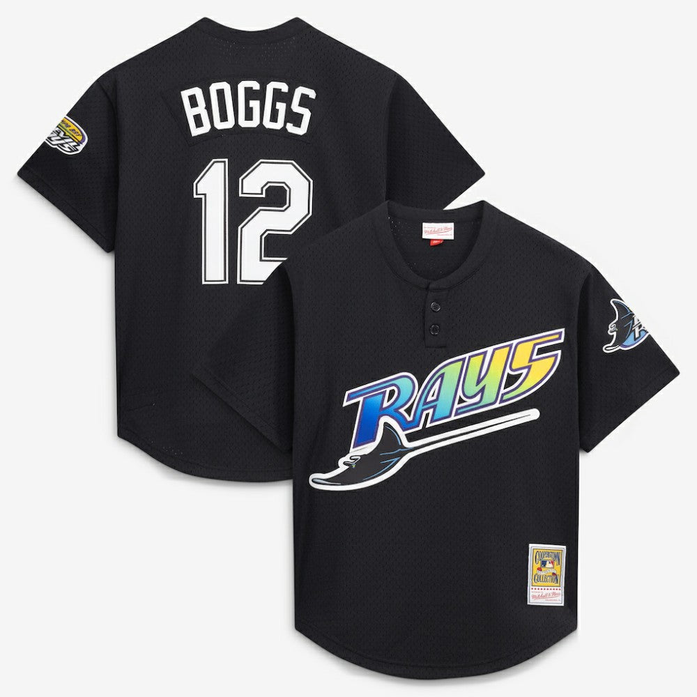 Wade Boggs Tampa Bay Rays Mitchell & Ness Authentic Batting Practice Jersey - MLB