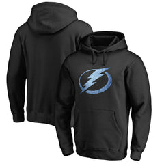 Tampa Bay Lightning Rinkside Pond Hockey Pullover Hoodie - Black - NHL