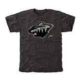 Men's Minnesota Wild Black Rink Warrior Tri-Blend T-Shirt - NHL