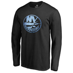 New York Islanders Pond Hockey Long Sleeve T-Shirt - Black - NHL