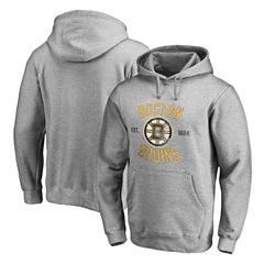 Boston Bruins Heritage Pullover Hoodie - Ash - NHL