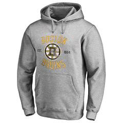 Boston Bruins Heritage Pullover Hoodie - Ash - NHL