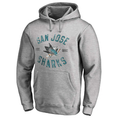 San Jose Sharks Heritage Pullover Hoodie - Ash - NHL