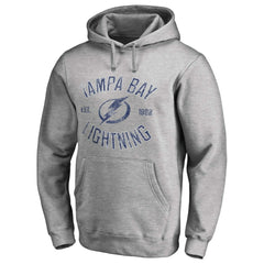 Tampa Bay Lightning Heritage Pullover Hoodie - Ash - NHL