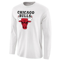 Chicago Bulls Primary Logo Long Sleeve T-Shirt White - NBA
