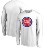Detroit Pistons Primary Logo Long Sleeve T-Shirt White - NBA