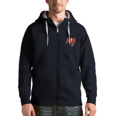 Tampa Bay Buccaneers Antigua Victory Full-Zip Hoodie Charcoal | NFL