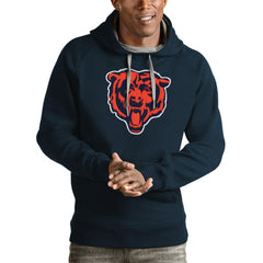 Chicago Bears Antigua Victory Pullover Hoodie Navy | NFL