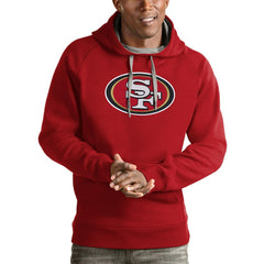 San Francisco 49ers Antigua Victory Pullover Hoodie Scarlet | NFL