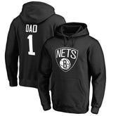 Brooklyn Nets #1 Dad Pullover Hoodie Black - NBA