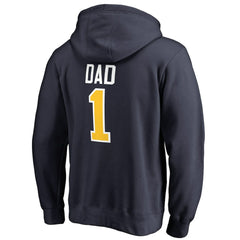 Denver Nuggets #1 Dad Pullover Hoodie Navy - NBA