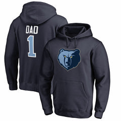 Memphis Grizzlies #1 Dad Pullover Hoodie Navy - NBA