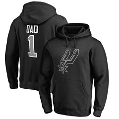 San Antonio Spurs #1 Dad Pullover Hoodie Black - NBA