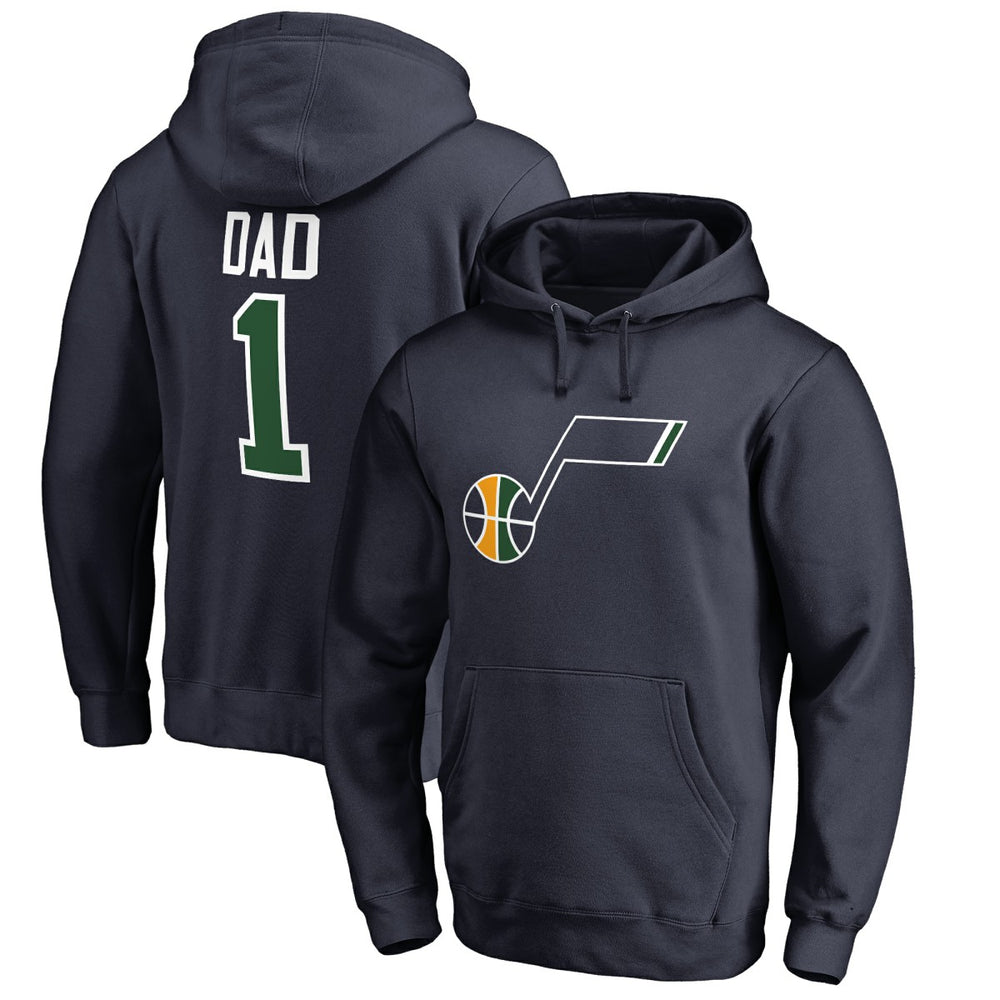 Utah Jazz #1 Dad Pullover Hoodie Navy - NBA