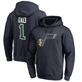 Utah Jazz #1 Dad Pullover Hoodie Navy - NBA