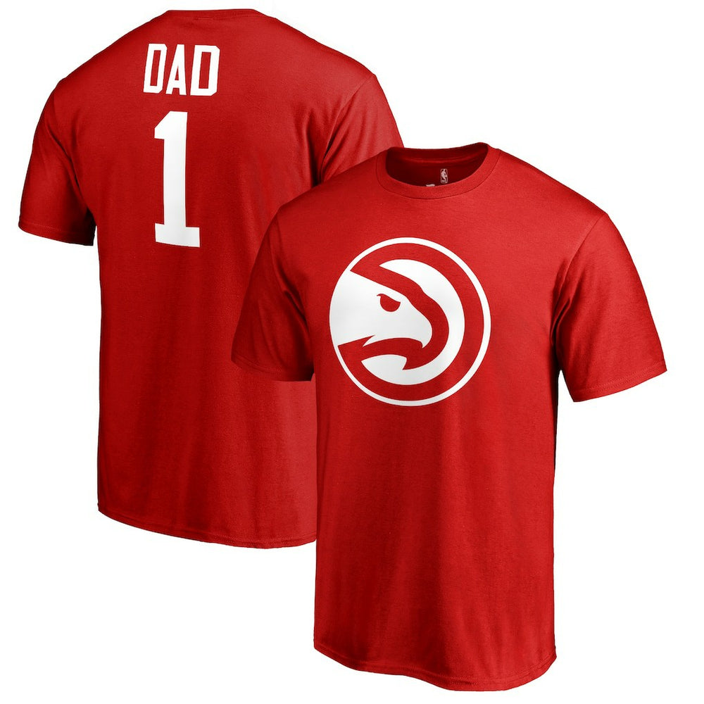 Atlanta Hawks #1 Dad T-Shirt Red - NBA
