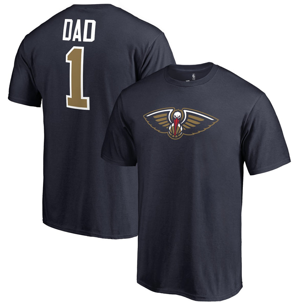 New Orleans Pelicans #1 Dad T-Shirt Navy - NBA