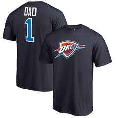 Oklahoma City Thunder #1 Dad T-Shirt Navy - NBA