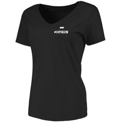 Sacramento Kings Women's Logo V-Neck T-Shirt Black - NBA