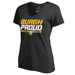 Pittsburgh Penguins Women's Hometown Collection Burgh Proud T-Shirt - Black - NHL