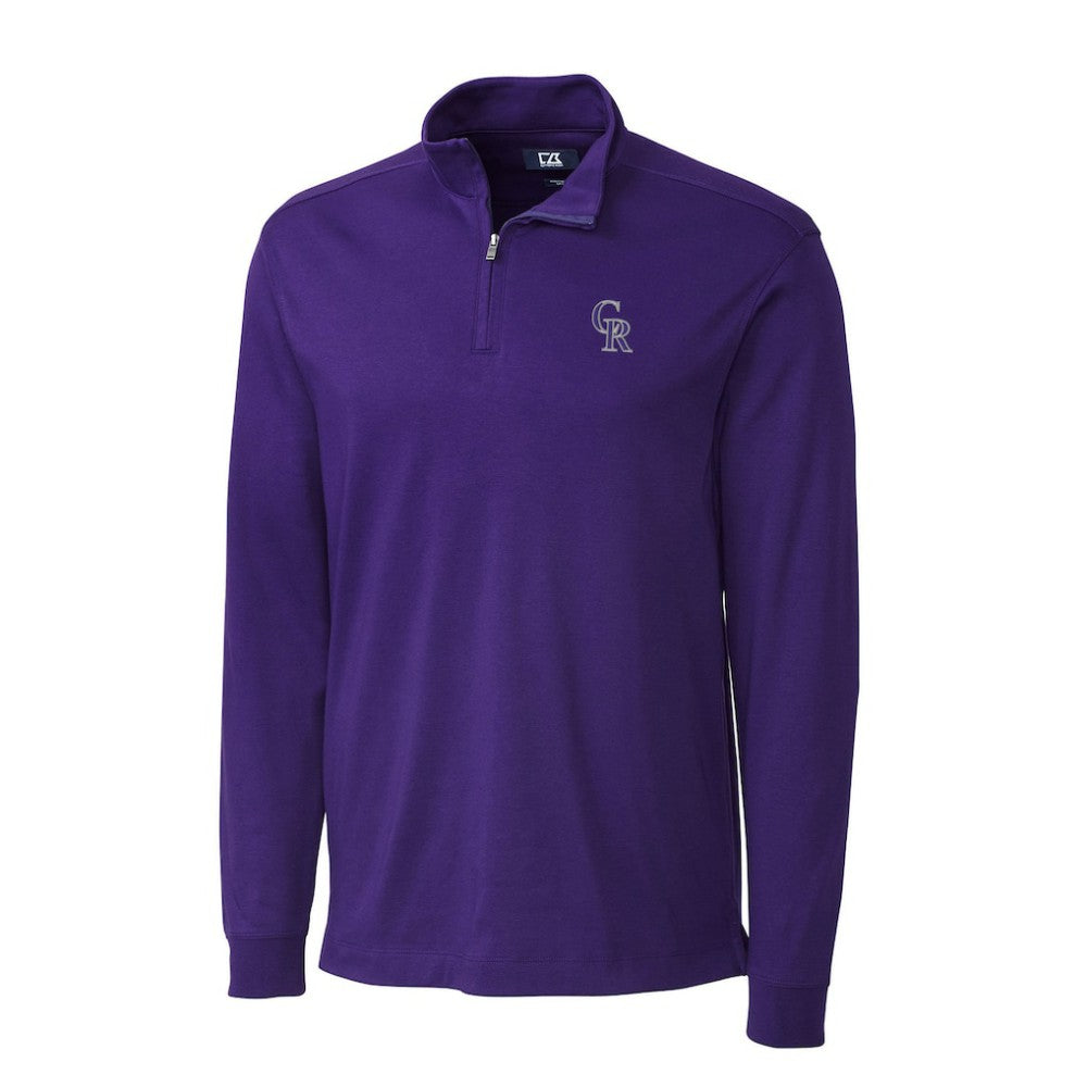 Colorado Rockies Cutter & Buck Belfair Half-Zip Pullover Jacket - MLB