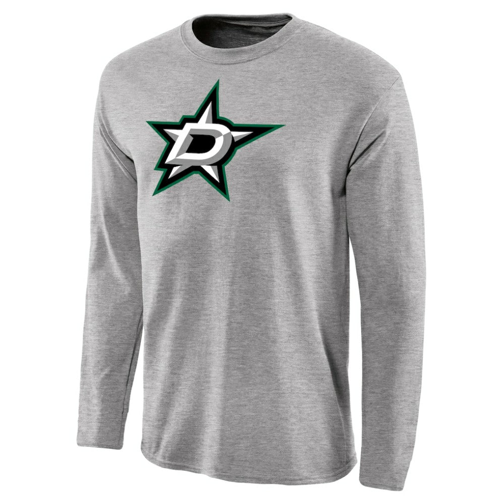 Dallas Stars Team Primary Logo Long Sleeve T-Shirt - Ash - NHL